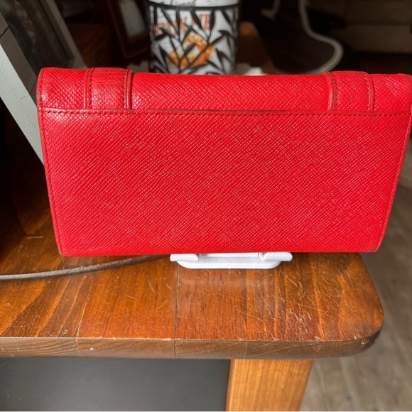 MCM Red Wallet with Gold Accents - Picture 2 of 13